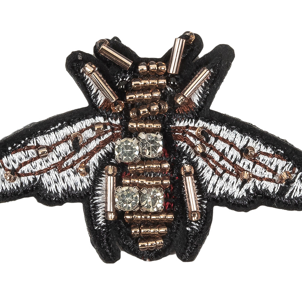Italian Bee Applique with Beads and Rhinestones - 2.25