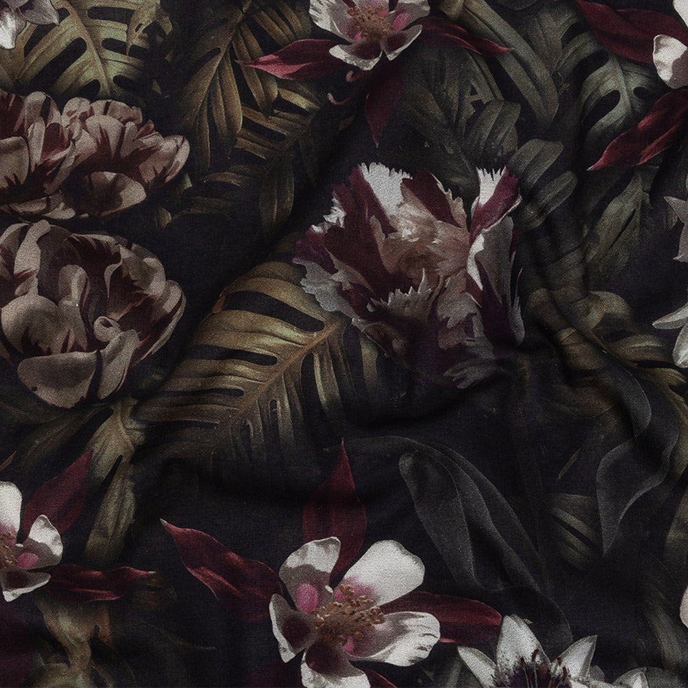 Mercerized Organic Egyptian Cotton Voile - Shadow Lilies - Toulouse Collection - Joann Fabrics
