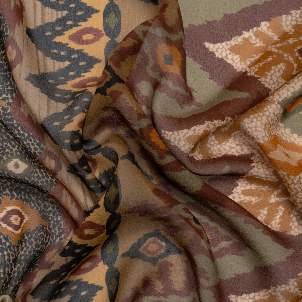 Mood Exclusive Ochre Land and Sky Viscose Chiffon - Joann Fabrics