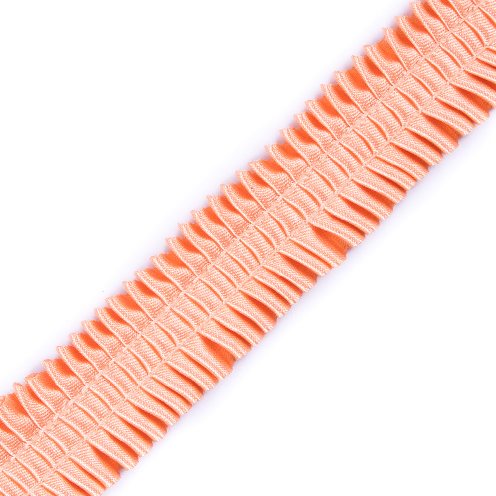Italian Peach Deep Knife Pleated Trimming - 1