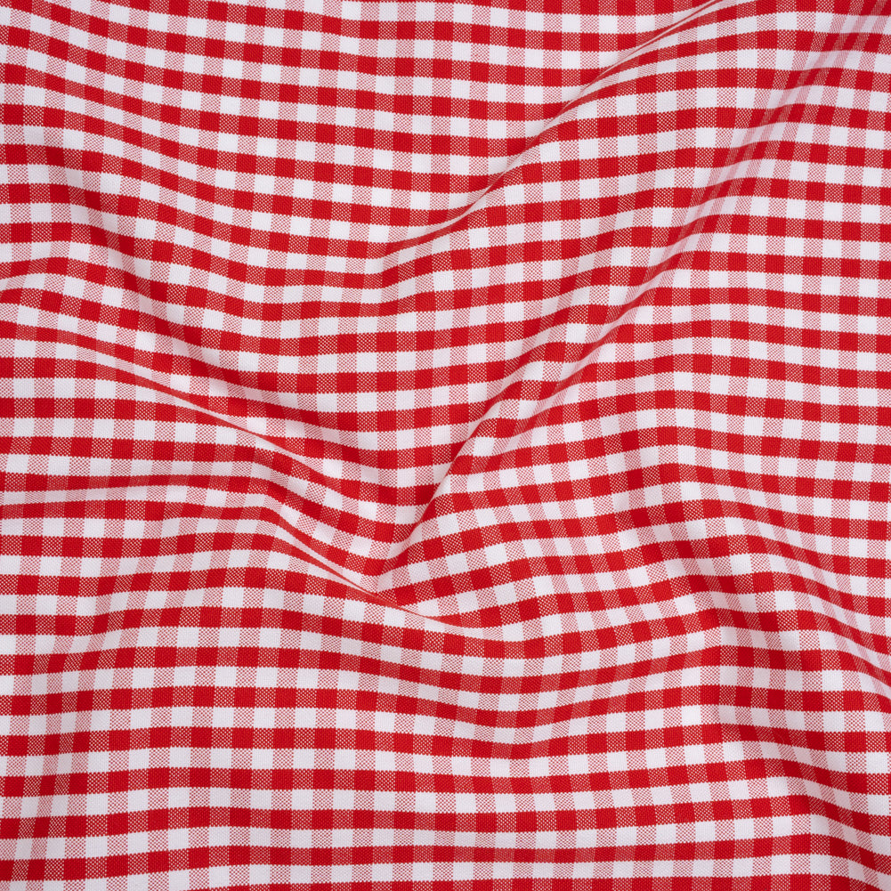 Cotton Oxford Shirting - Red and White Gingham Checks - Deadstock - Joann Fabrics