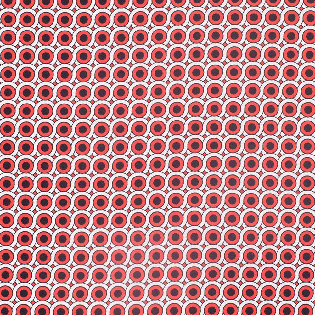 Poppy Red Geometric Stretch Cotton Woven - Joann Fabrics
