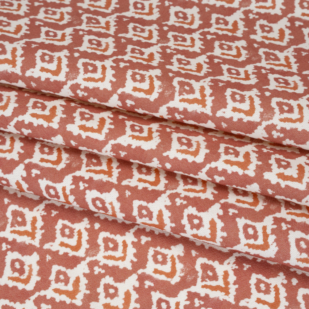 Cotton and Linen Canvas Print - Raspberry Rows of Diamonds - British Imported - Joann Fabrics