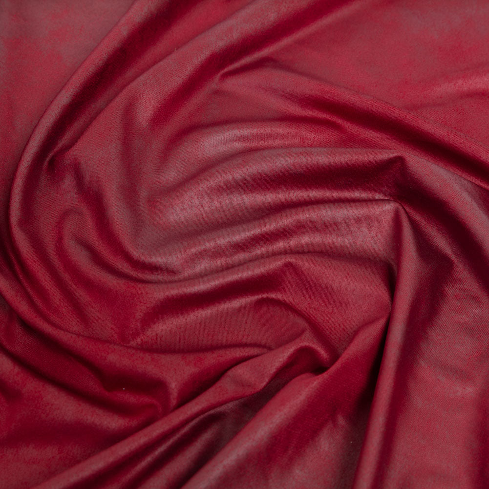 Faux Leather Foil Stretch Polyester Knit - Red Cloud Textured - Vanessa Collection - Joann Fabrics