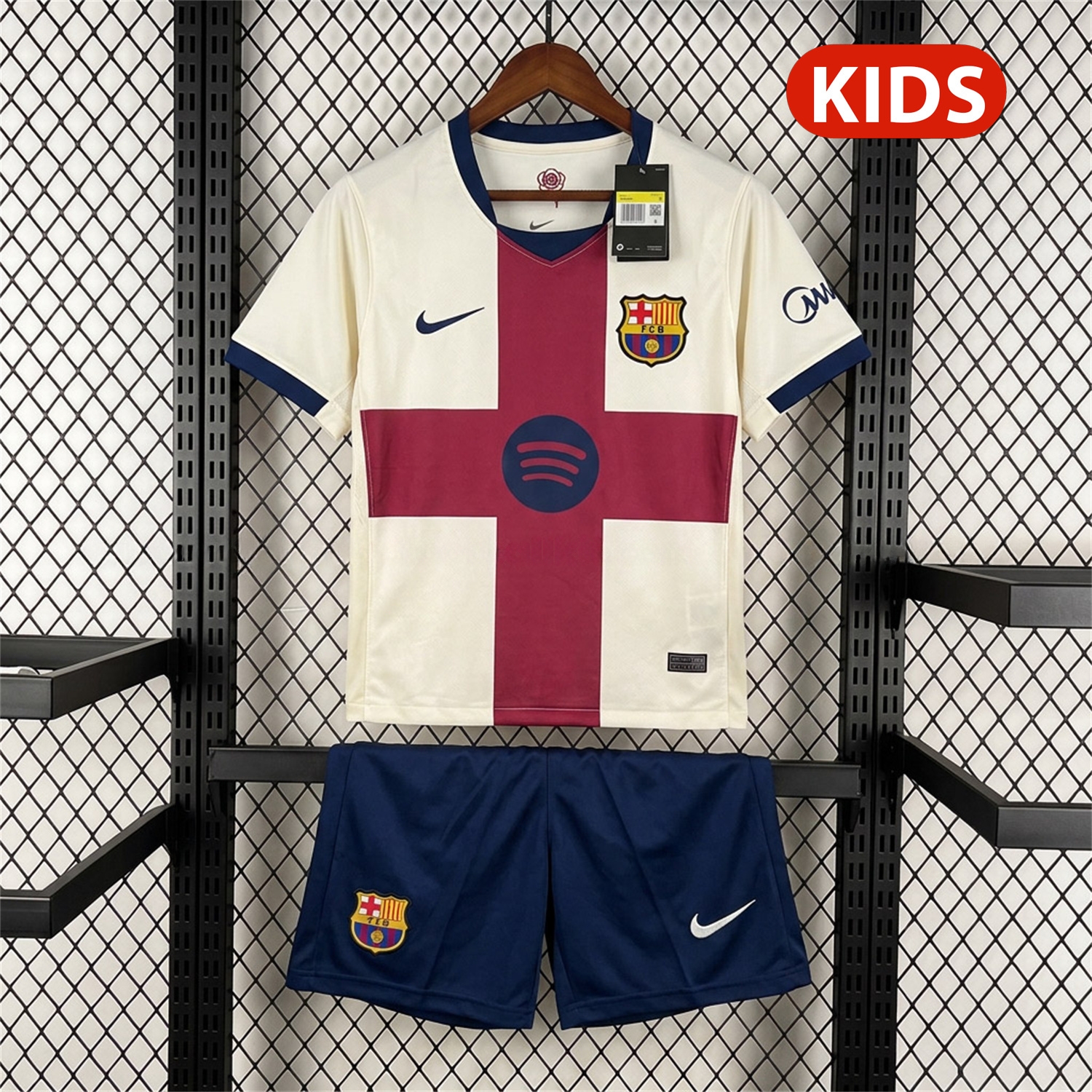 Barcelona 26-27 Fourth Kids Kit - Fans Version - UnitedFutballJersey