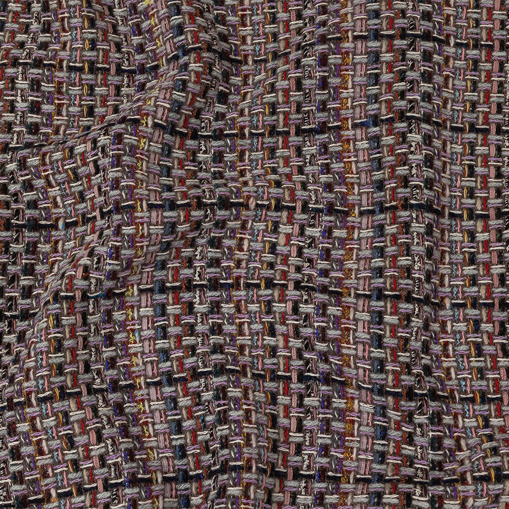 Gray, Navy and Multicolor Tweedy Plaid Blended Wool Woven - Joann Fabrics