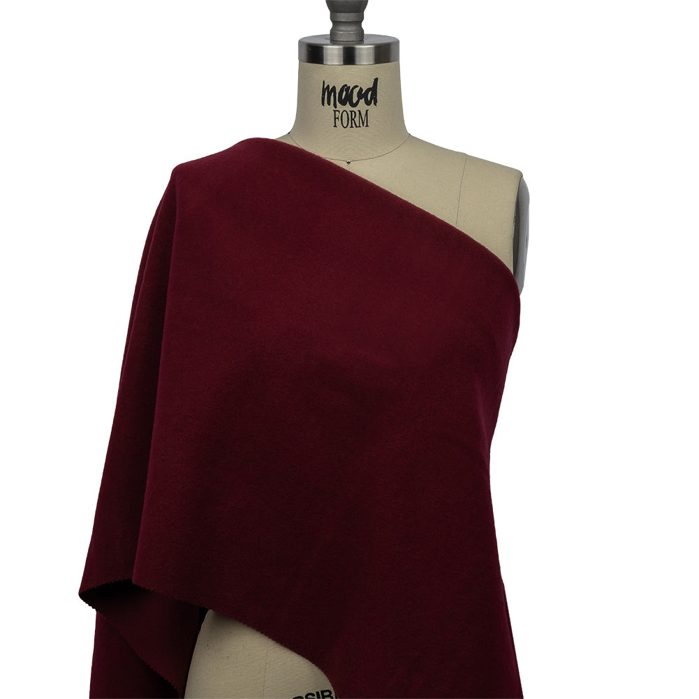 Wool and Cashmere Coating Made in Italy - Sangria Red - Alberini Collection - Joann Fabrics