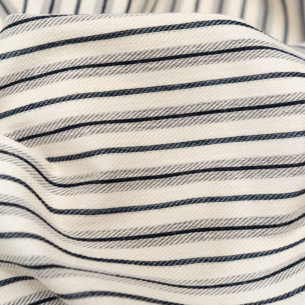 Italian Turtledove and Parisian Night Striped Stretch Twill Knit - Joann Fabrics