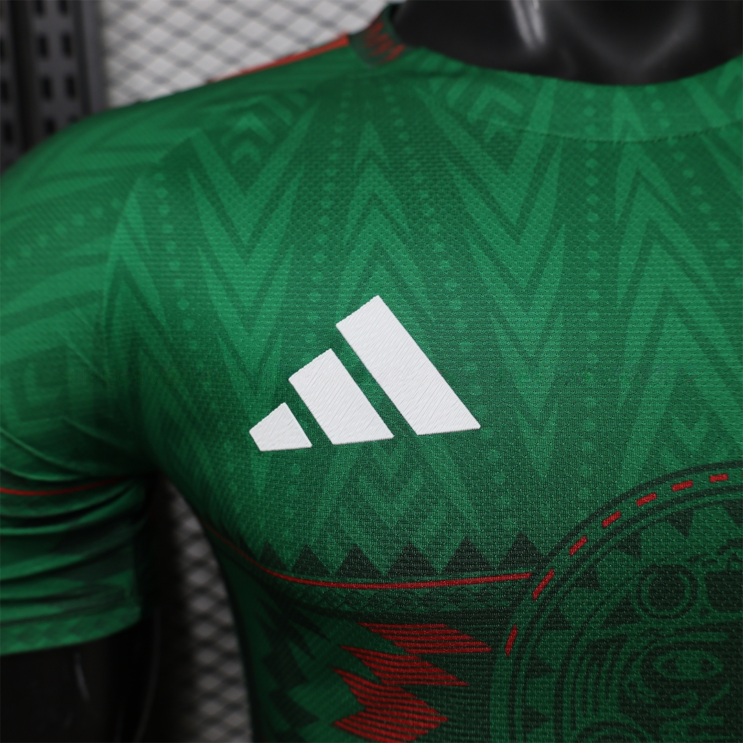 Mexico 2026 Aztec Sun Stone Green Special Jersey - Player Version - UnitedFutballJersey