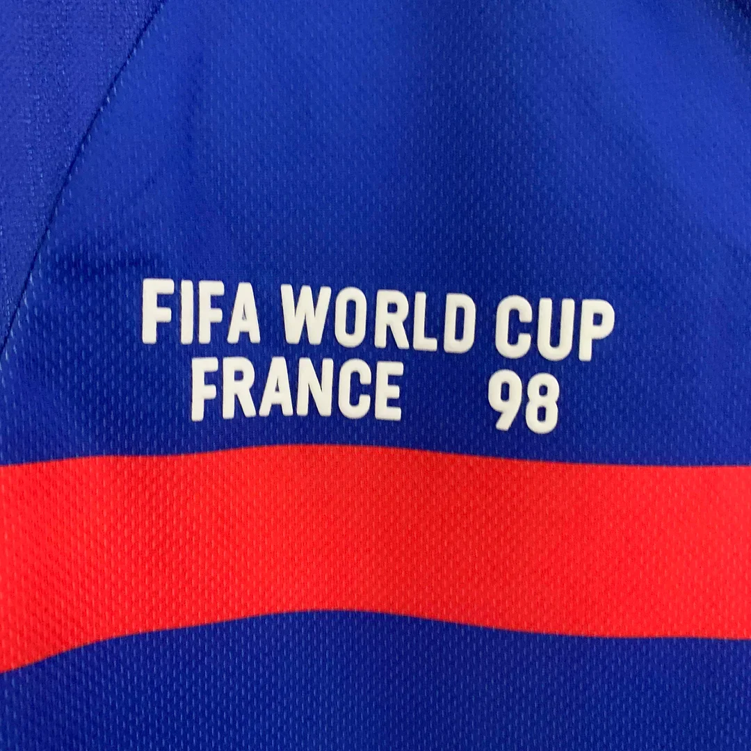 1998 Retro France Home Jersey Long Sleeve