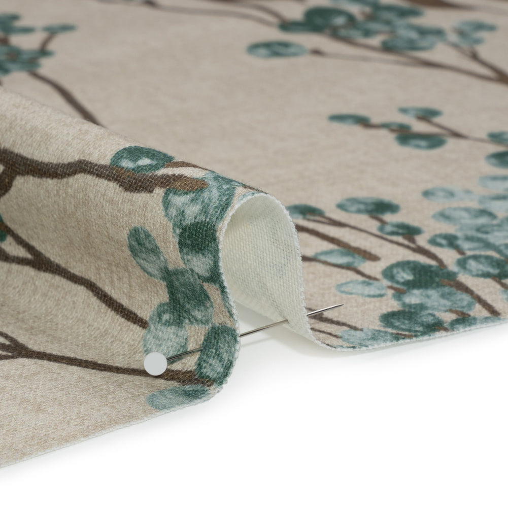 Cotton Canvas Print - Kingfisher Berry Stems - British Imported - Joann Fabrics