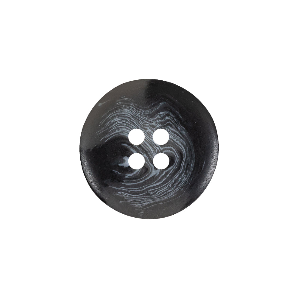 Black and Gray Swirled Wide Rim 4-Hole Plastic Button - 32L/20mm - Joann Fabrics