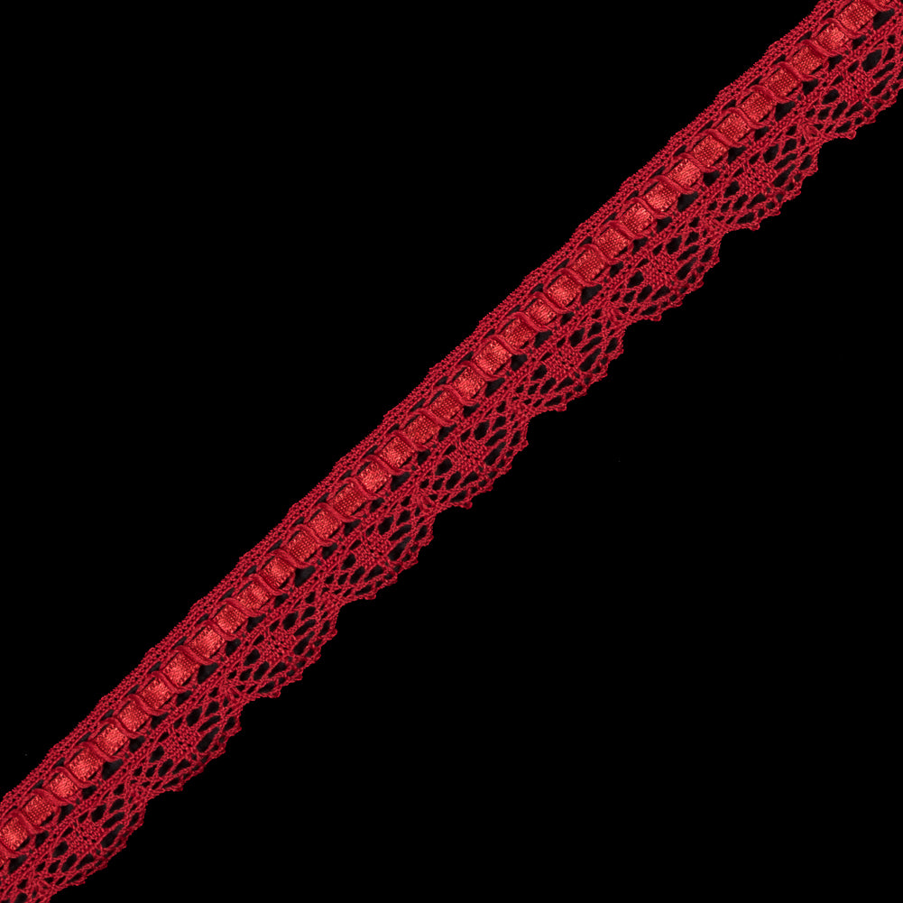 Red European Crochet Trim - 0.75
