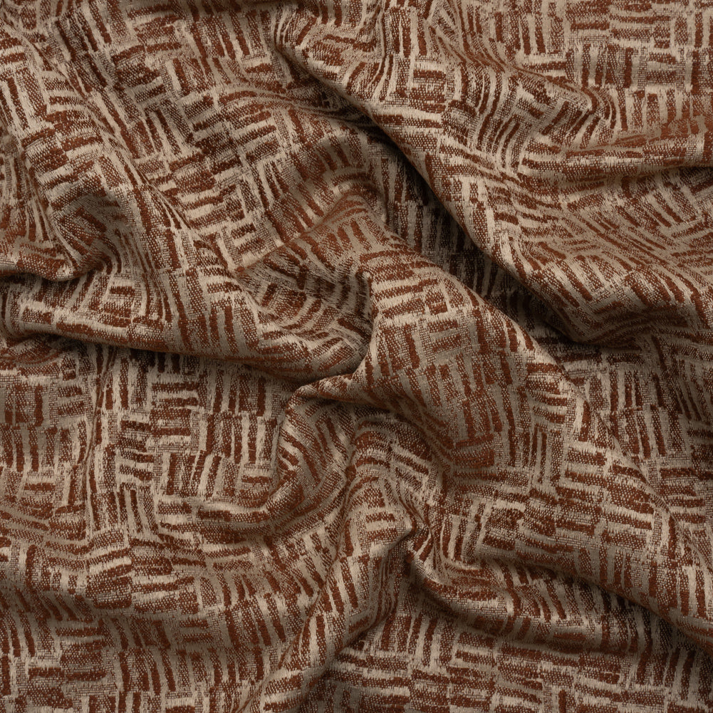 Recycled Polyester and Cotton Drapery Jacquard - Ginger Little Lines - British Imported - Joann Fabrics