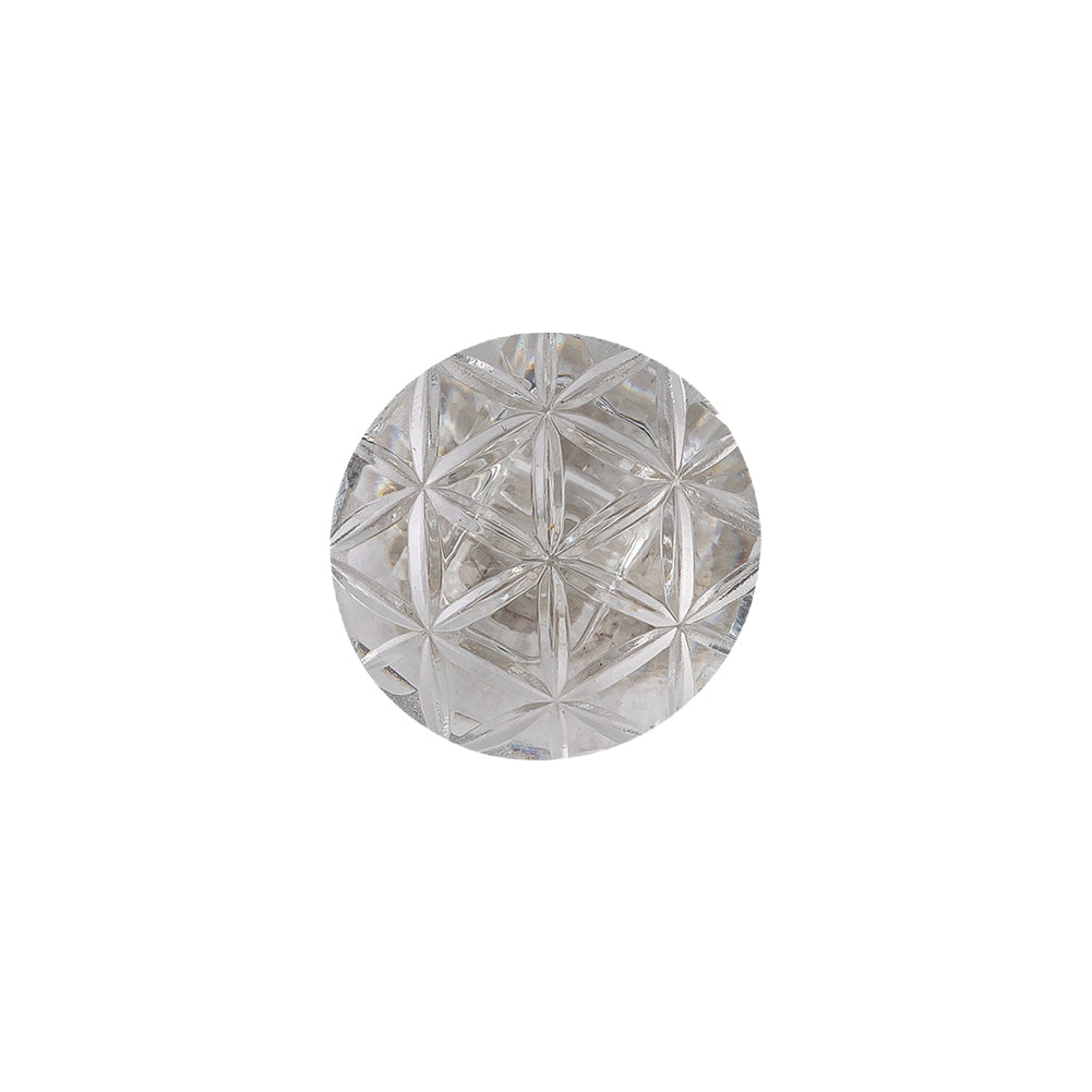 Italian Transparent Geometric Shank Back Dome Shaped Plastic Button - 24L/15mm - Joann Fabrics