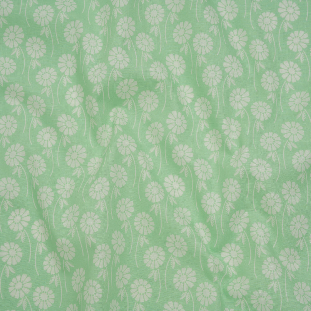 Printed Quilting Cotton by Heather Bailey for FIGO Studio - Aqua Upsy Daisy Floral - Pop Sugar Collection - Joann Fabrics