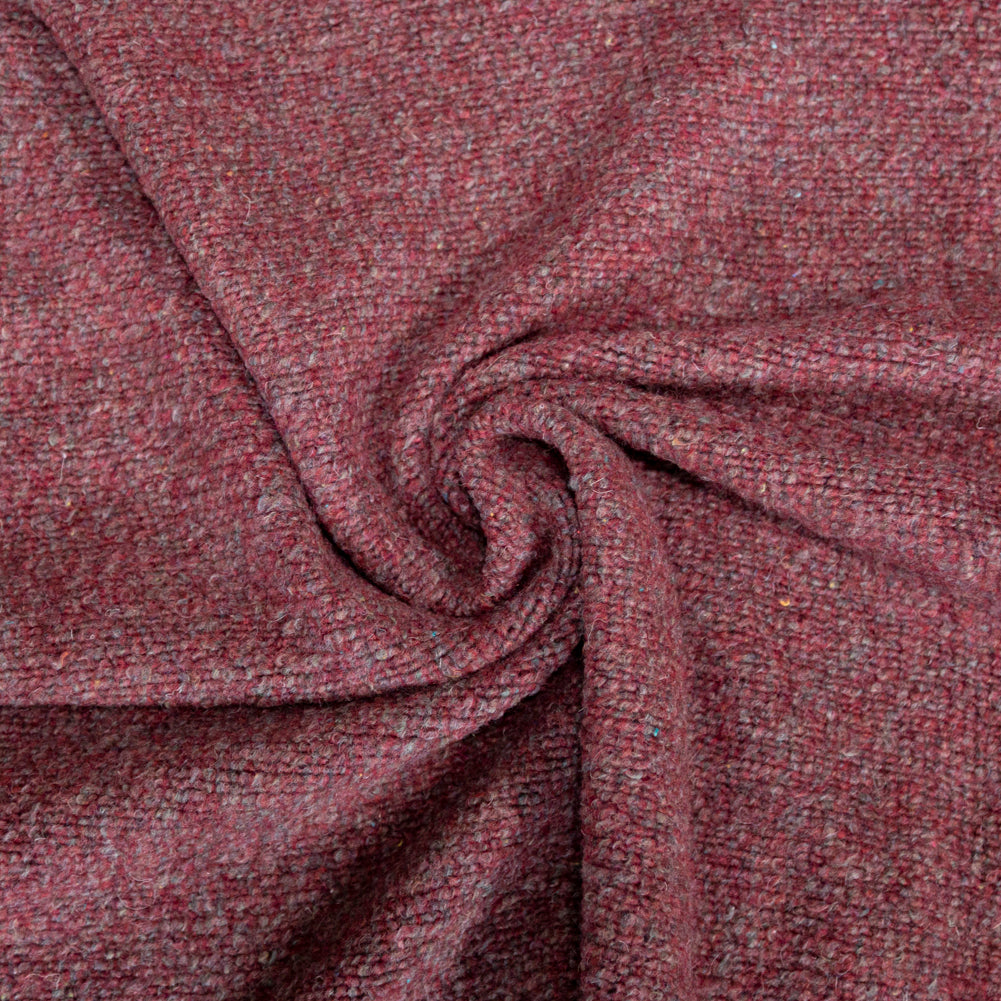 Italian Maroon and Gray Marbled Chunky Wool Knit - Joann Fabrics