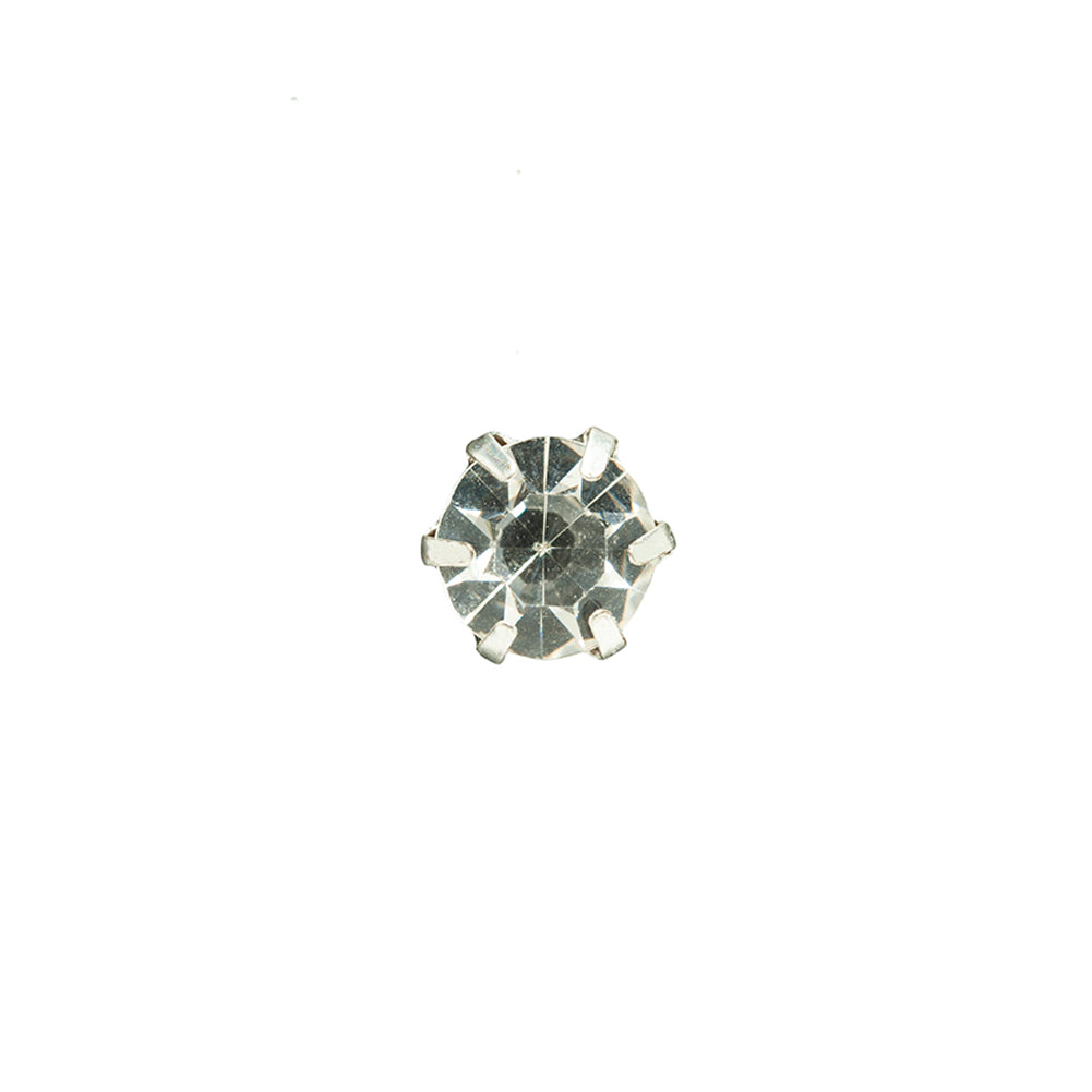 Crystal Rhinestone and Silver Metal Czech Button - 14L/9mm - Joann Fabrics