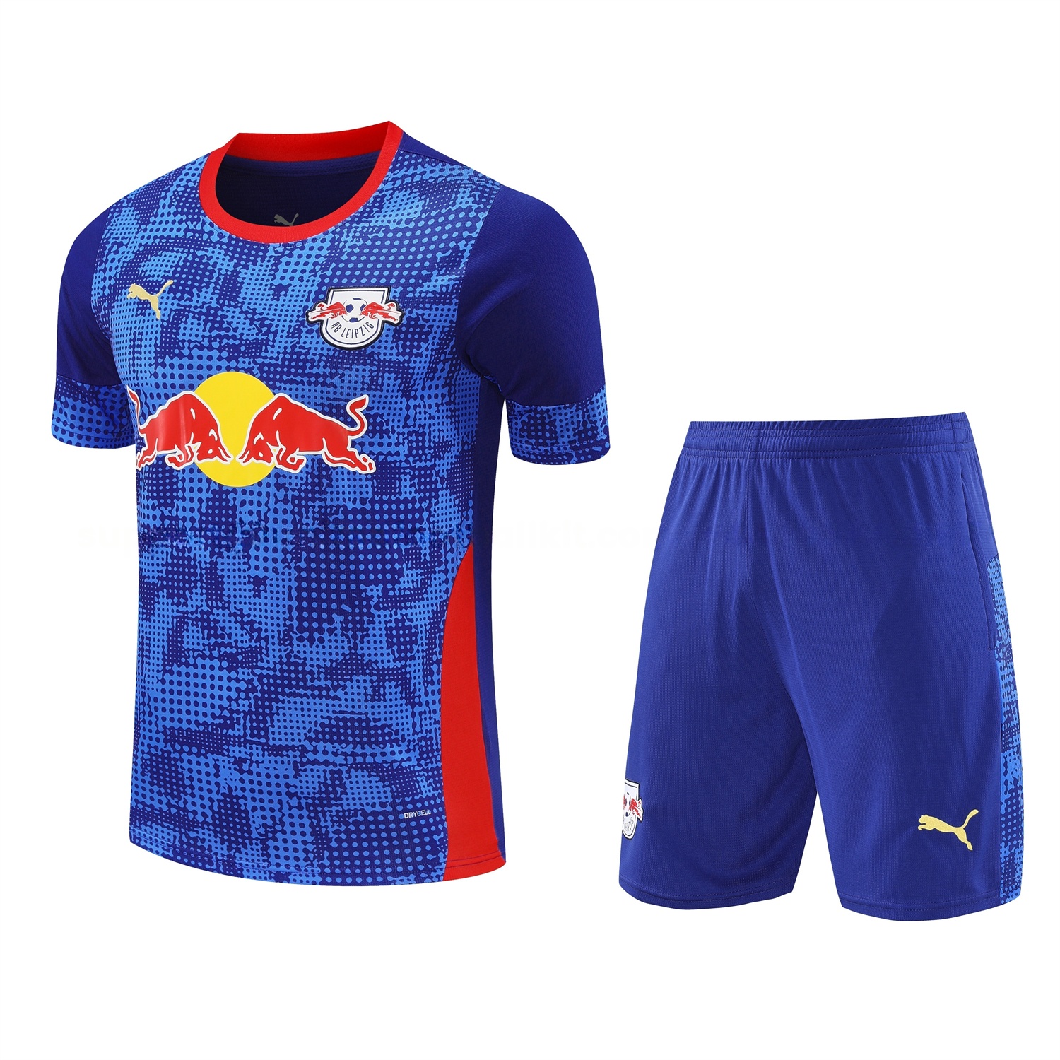 RB Leipzig 25-26 Short-Sleeve Training Set - Blue Top & Blue Shorts - UnitedFutballJersey