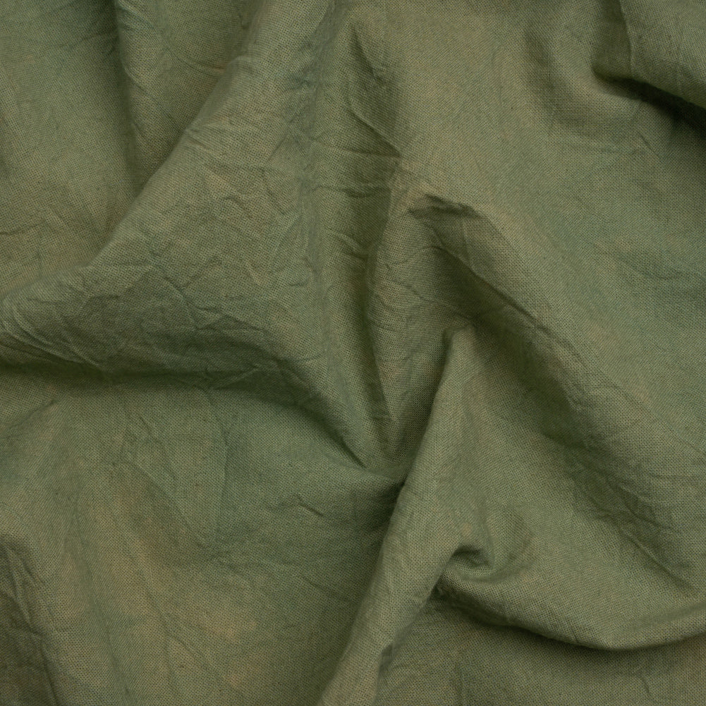 Olive Mottled Wrinkled Lightweight Cotton Canvas - Joann Fabrics