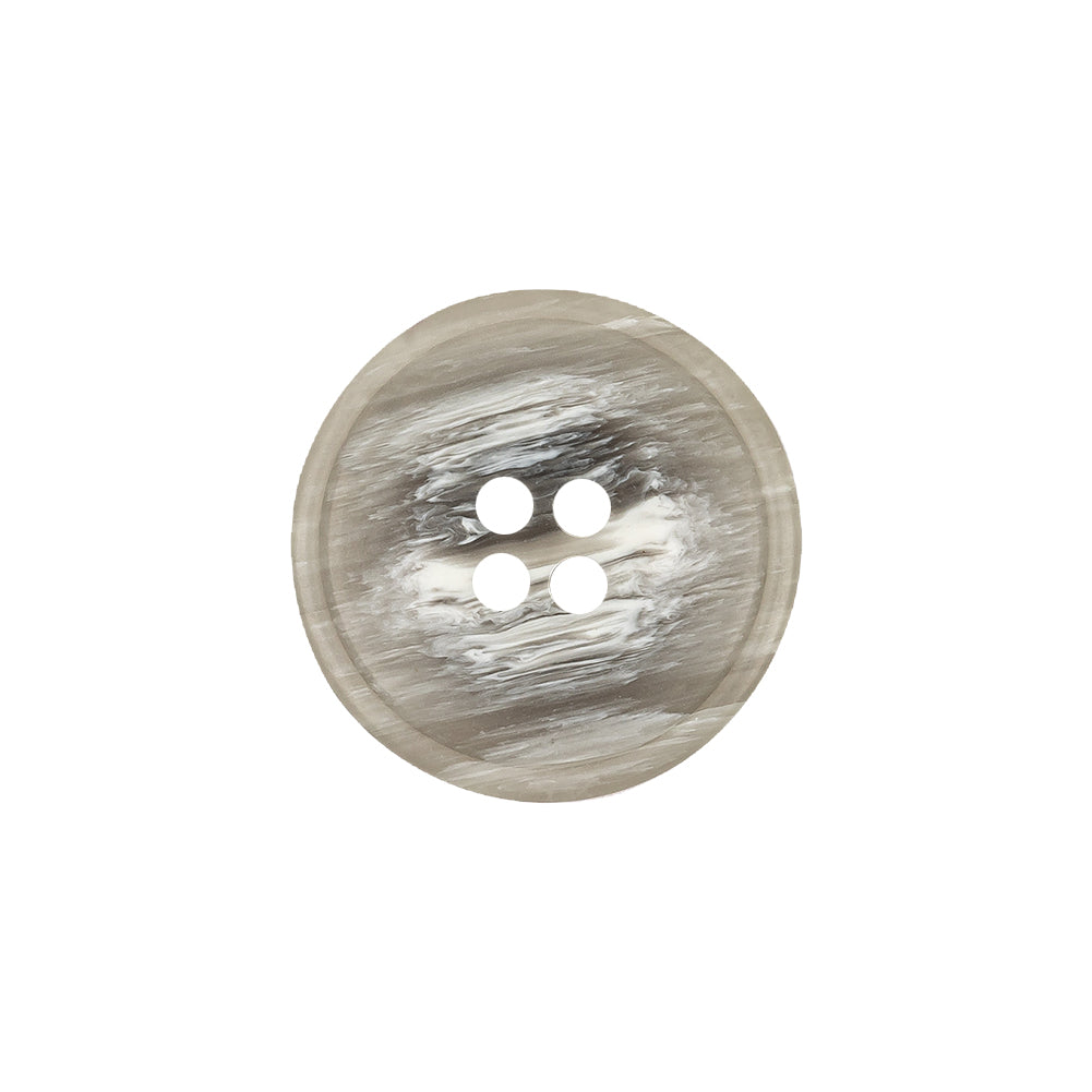 Italian Light Gray and White Striated 4-Hole Plastic Button - 32L/20mm - Joann Fabrics