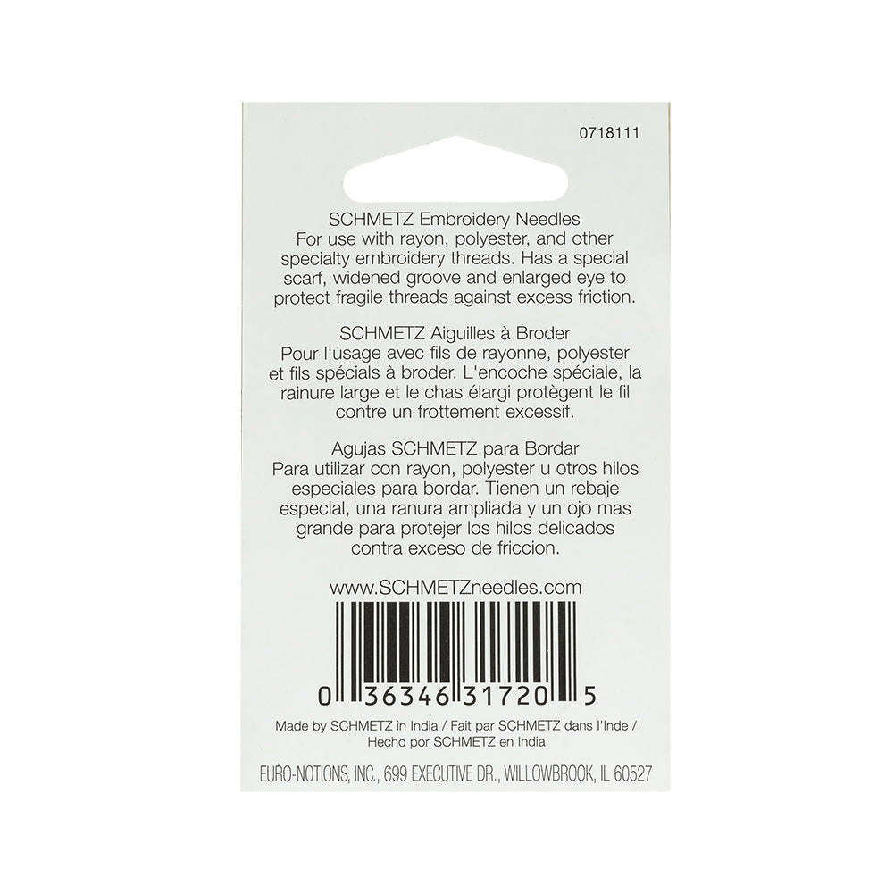 Schmetz Embroidery Machine Needles - 90/14 - 5 ct - Joann Fabrics