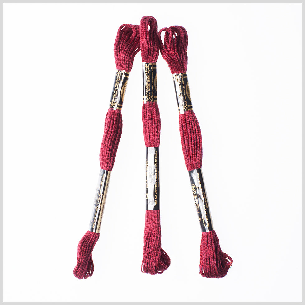 3-Pack DMC Size 6 Embroidery Floss #814 Dark Garnet - Joann Fabrics