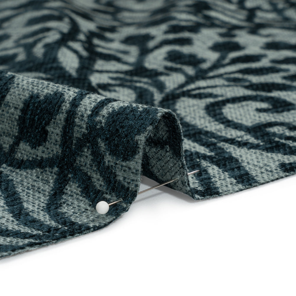 Drapery Chenille Jacquard - Peacock Leafy Vines - British Imported - Joann Fabrics
