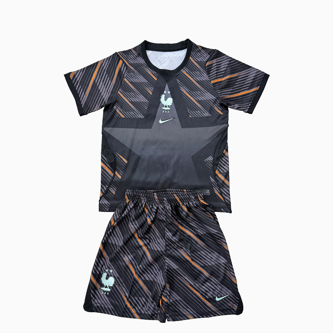 France 2026 Goalkeeper Black Kids Kit - UnitedFutballJersey