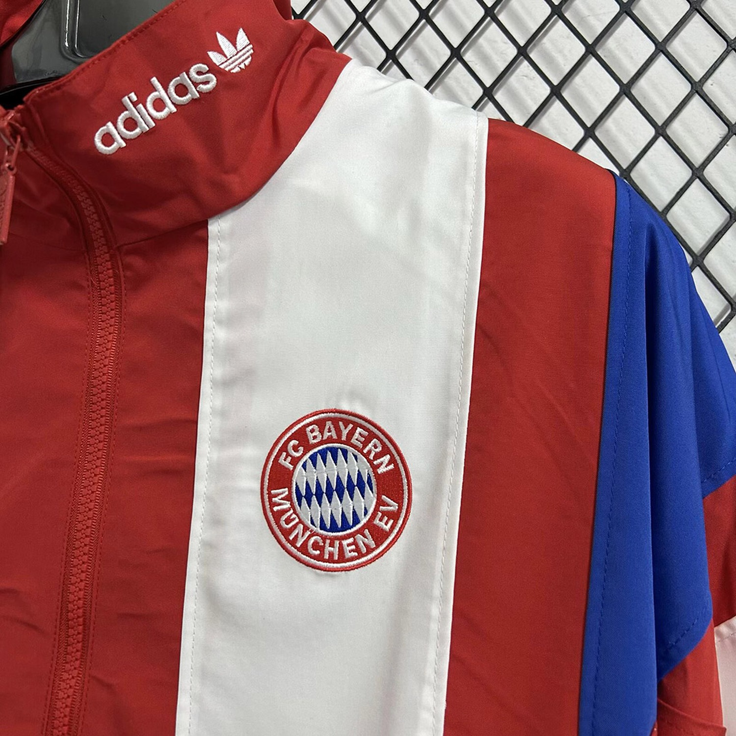 Bayern Munich 26-27 EQT Red White Blue Windbreaker Jacket - UnitedFutballJersey