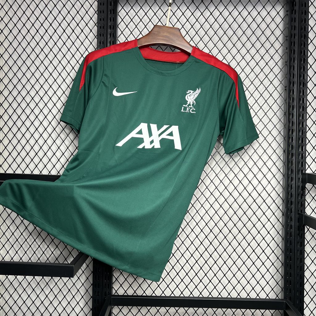 2024/2025 Liverpool Pre-match Training Dark Green Jersey1:1 Thai Quality