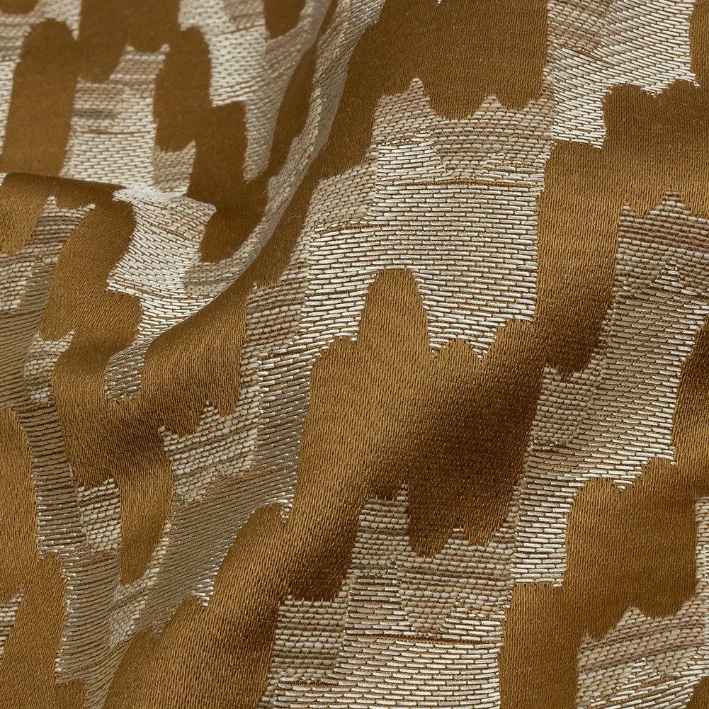 Drapery Jacquard - Brass Abstract Clouds - British Imported - Joann Fabrics