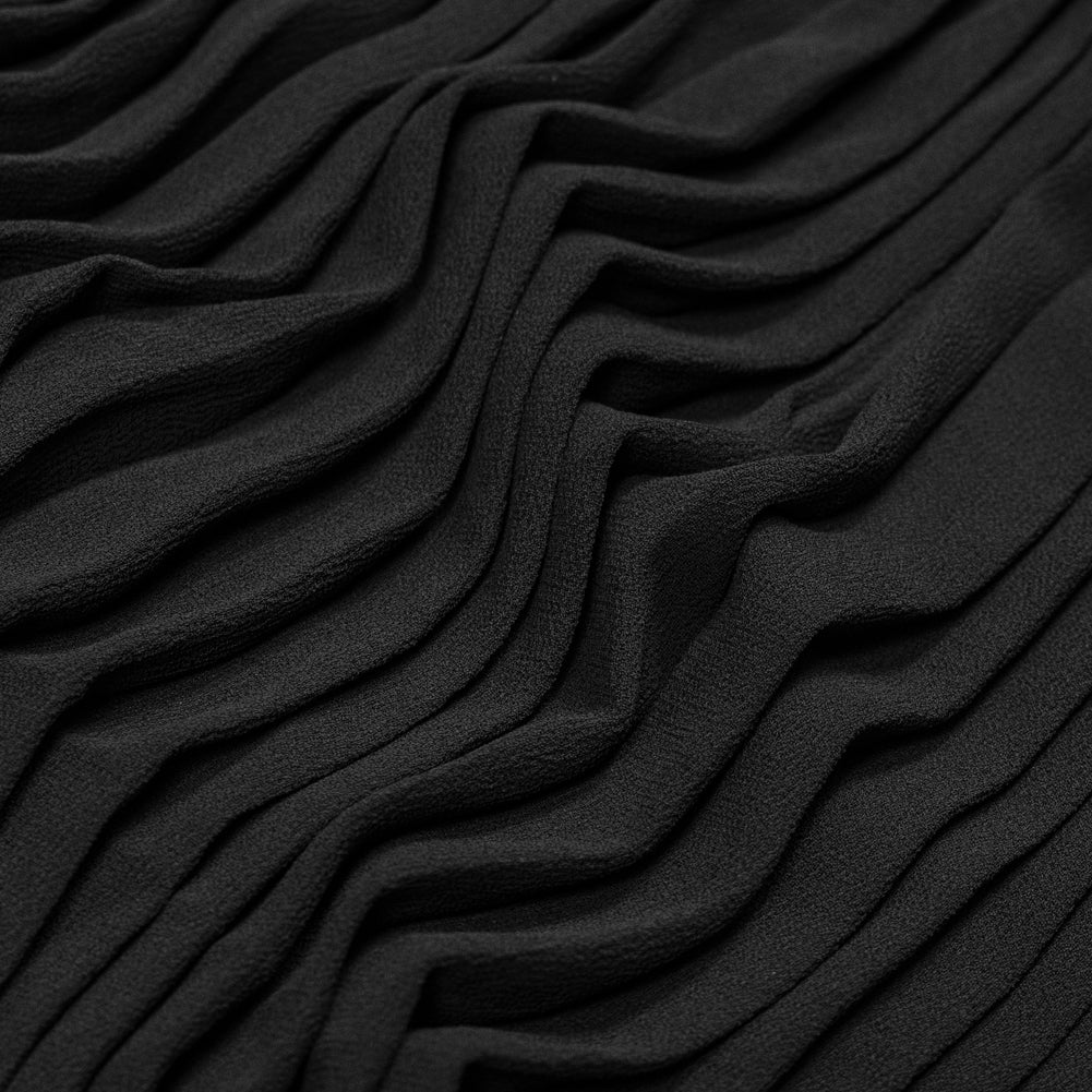 Accordion Pleated Chiffon - Black - Etereo Collection - Joann Fabrics