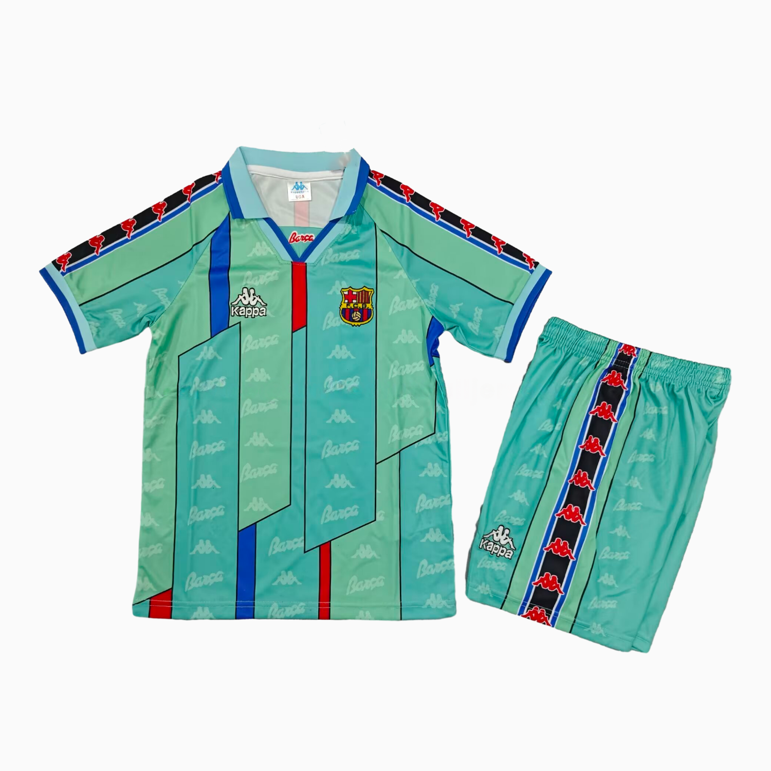 Retro Barcelona 1996-97 Away Kids Kit - UnitedFutballJersey