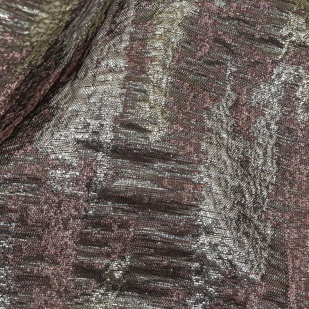 Metallic Baby Pink and Silver Painterly Stripes Luxury Brocade - Joann Fabrics