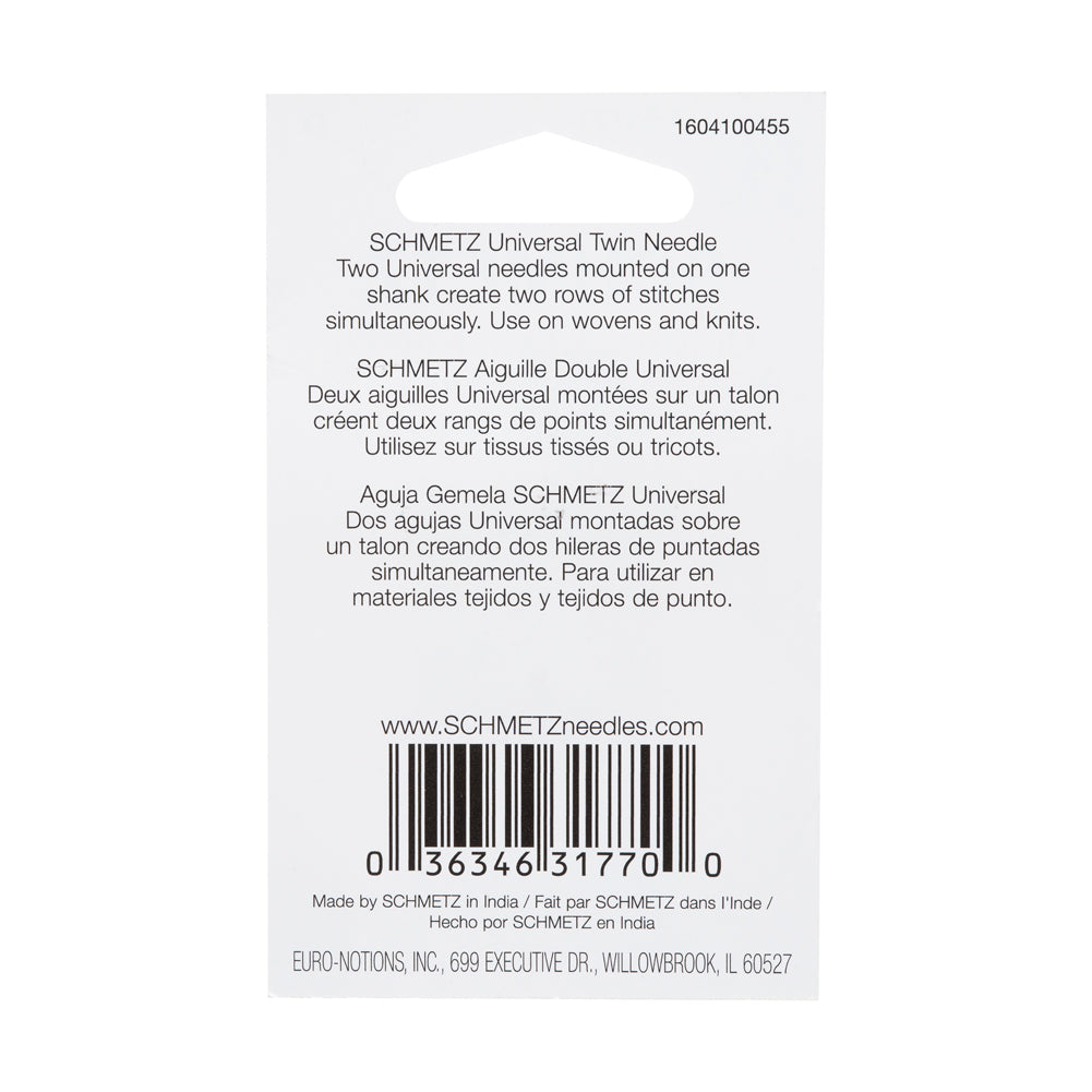 Schmetz Universal Twin Machine Needle - 3.0/90 - 1 ct - Joann Fabrics
