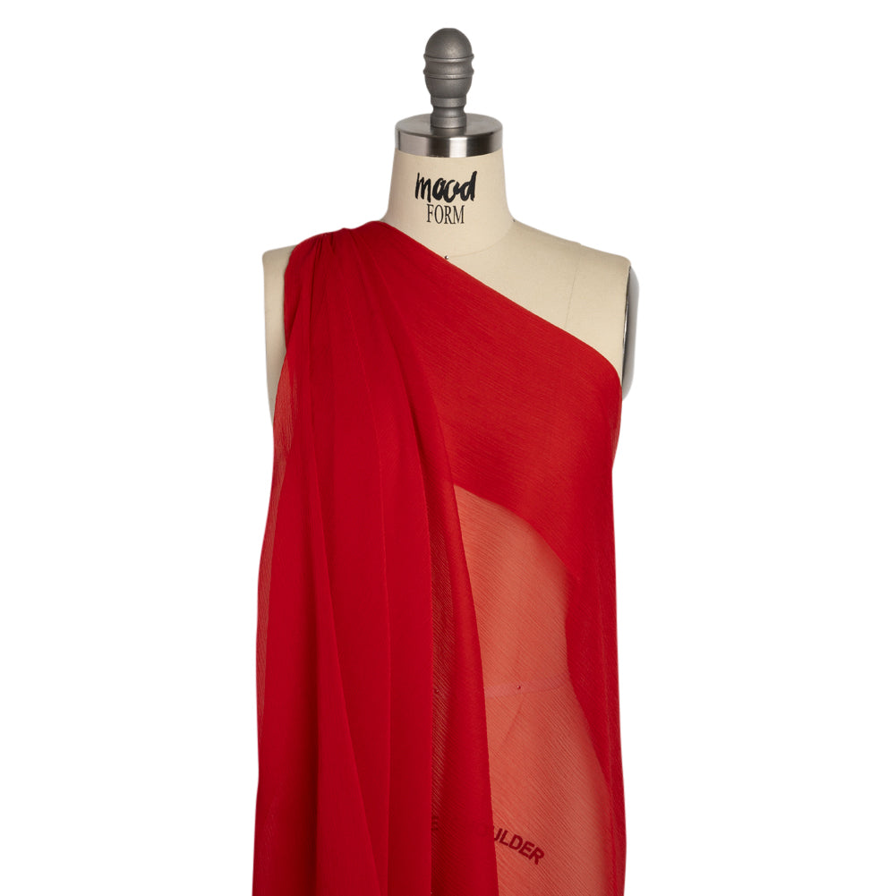 Crinkled Silk Chiffon - Brick - Premium Collection - Joann Fabrics