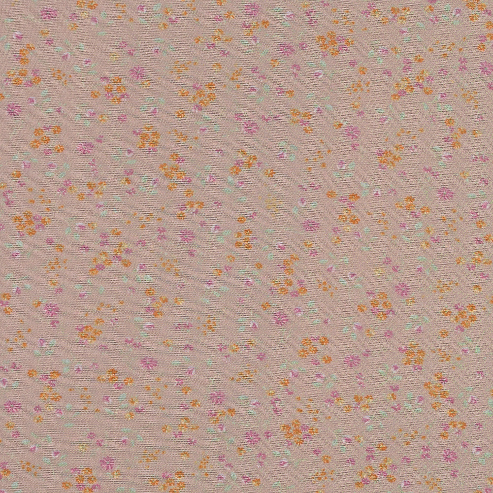 Orange Sherbet Floral Printed Polyester Mesh - Joann Fabrics