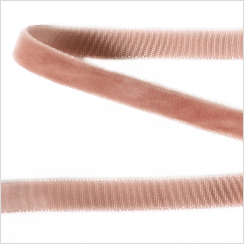 Single Faced Velvet Ribbon Made in Italy - 3/8