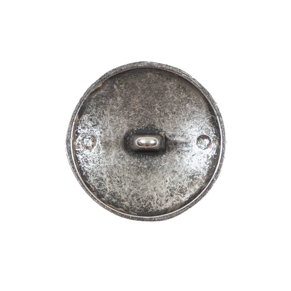 Italian Aqua and Silver Floral Metal Button - 36L/23mm - Joann Fabrics