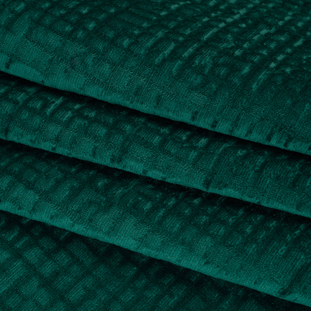 Polyester Upholstery Chenille - Emerald Grid Texture - Carolina Collection - Joann Fabrics