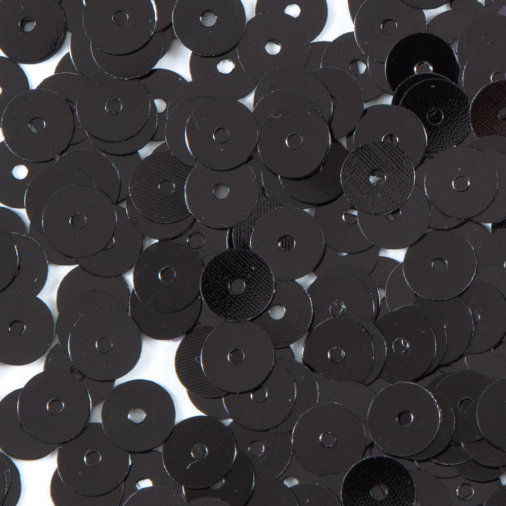 Bag of Black Transparent Bright Loose Sequins - 6mm - Joann Fabrics