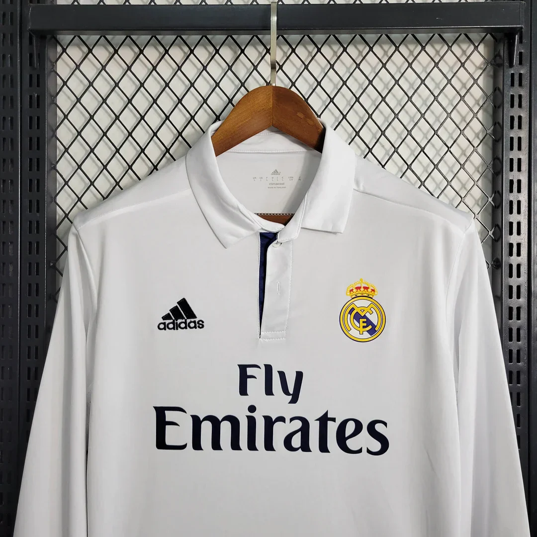 2016/2017 Retro Real Madrid Home Jersey Long Sleeve