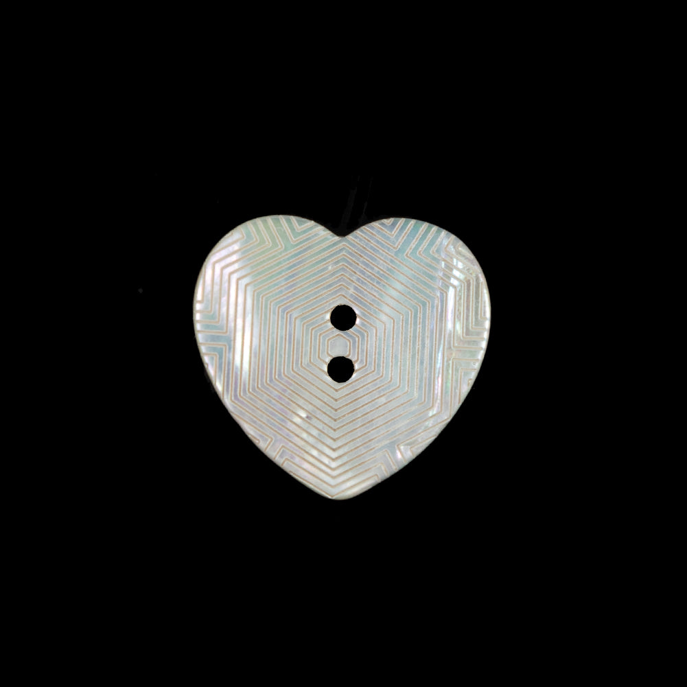 Italian Iridescent Heart-Shaped Shell Button - 32L/20mm - Joann Fabrics