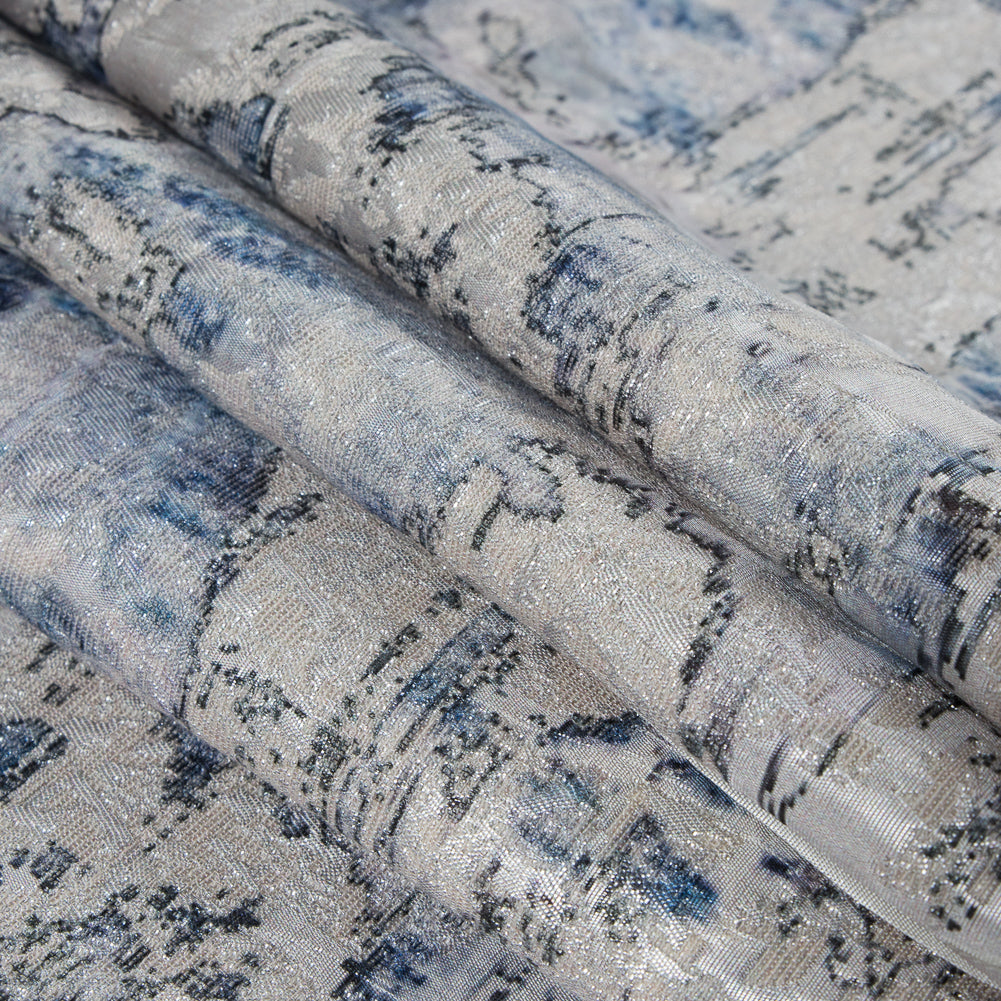 Digitally Printed Strong Blue Abstract Jacquard - Joann Fabrics