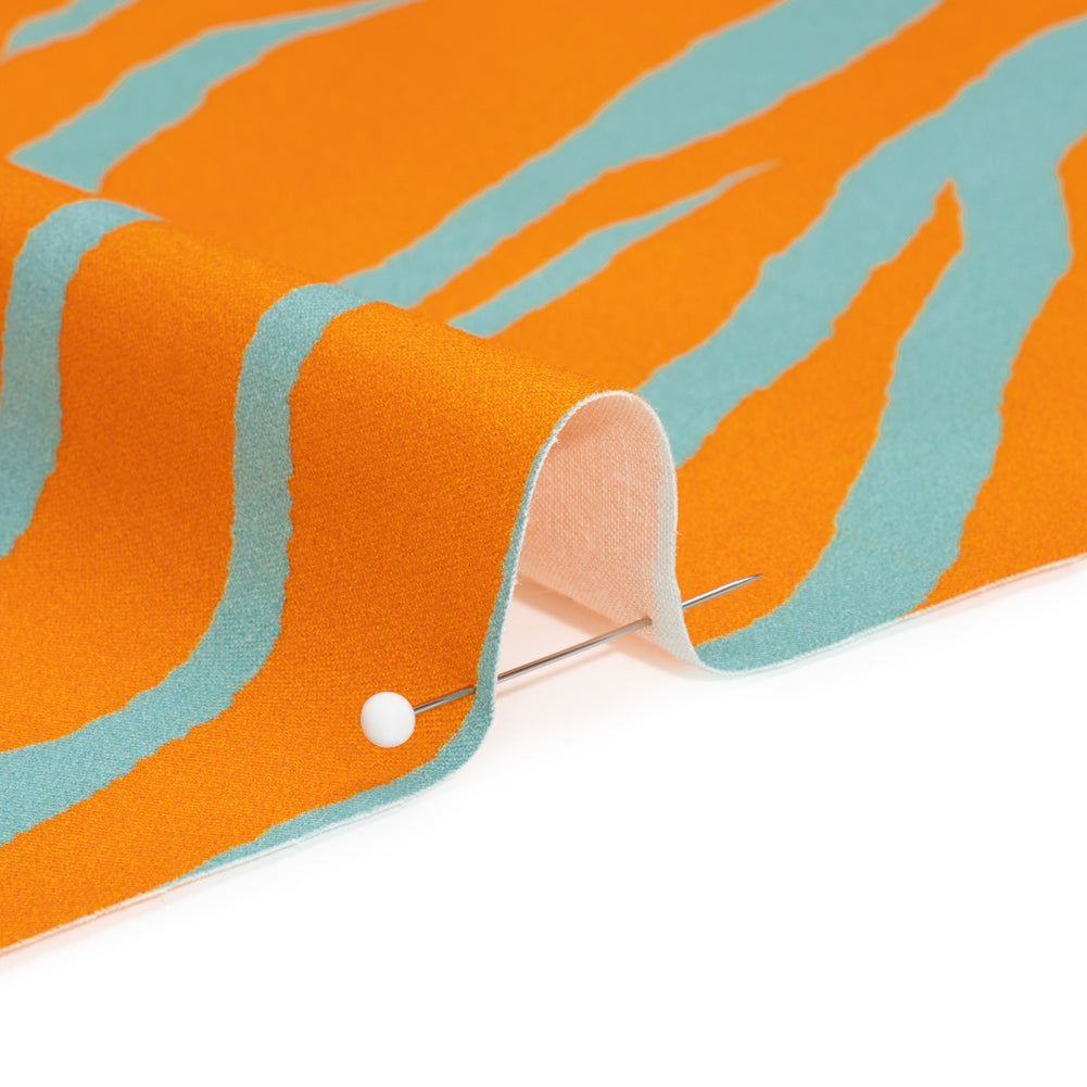 Mood Exclusive Orange Funky Feline Stretch Brushed Cotton Twill - Joann Fabrics