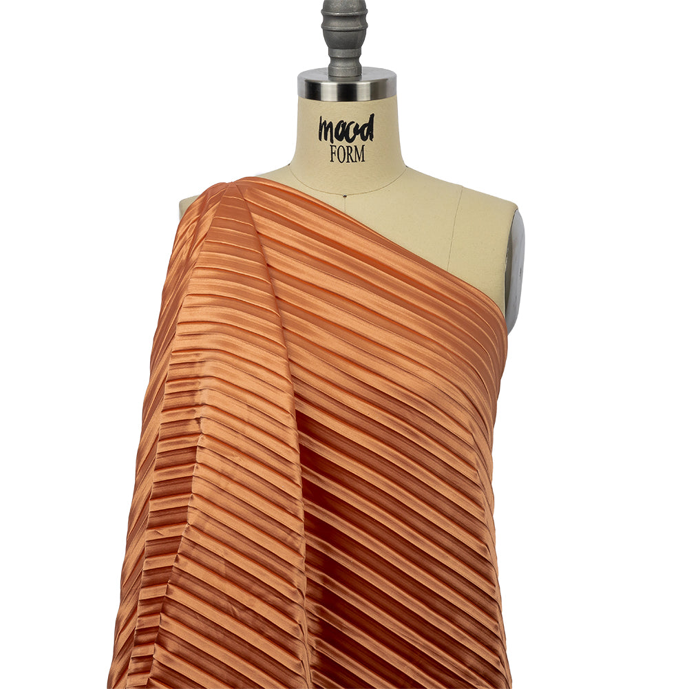 Pleated Stretch Satin - Creamsicle - Andreas Collection - Joann Fabrics