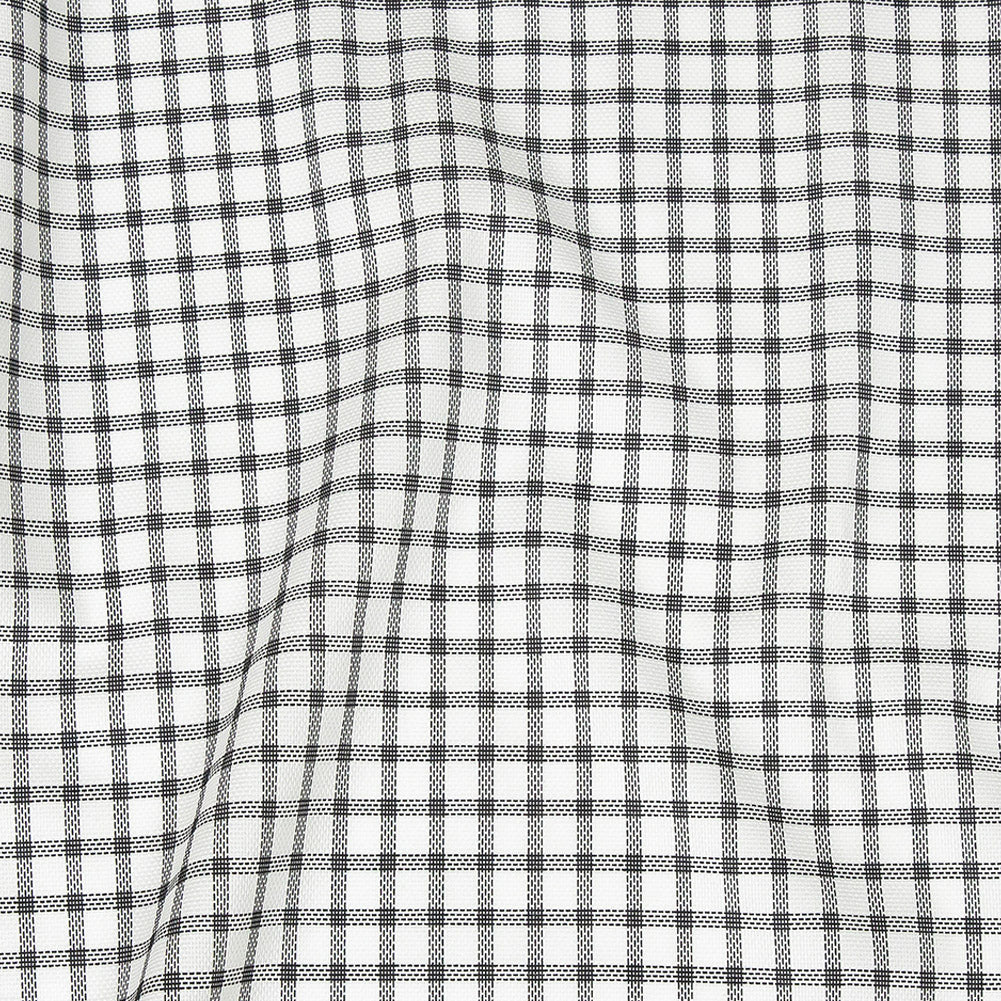 Premium Black and White Plaid Basketweave Cotton Shirting - Joann Fabrics