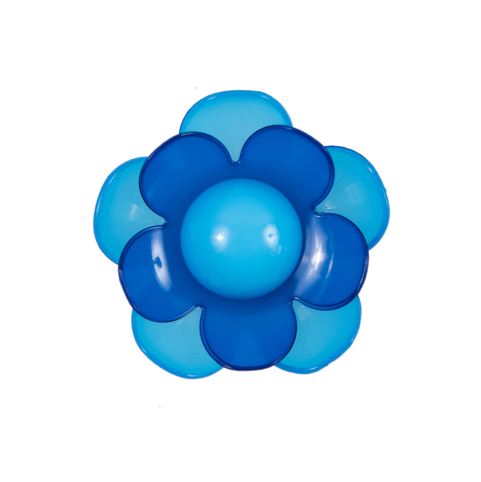 Italian Blue Floral Shank-Back Button - 40L/25.5mm - Joann Fabrics