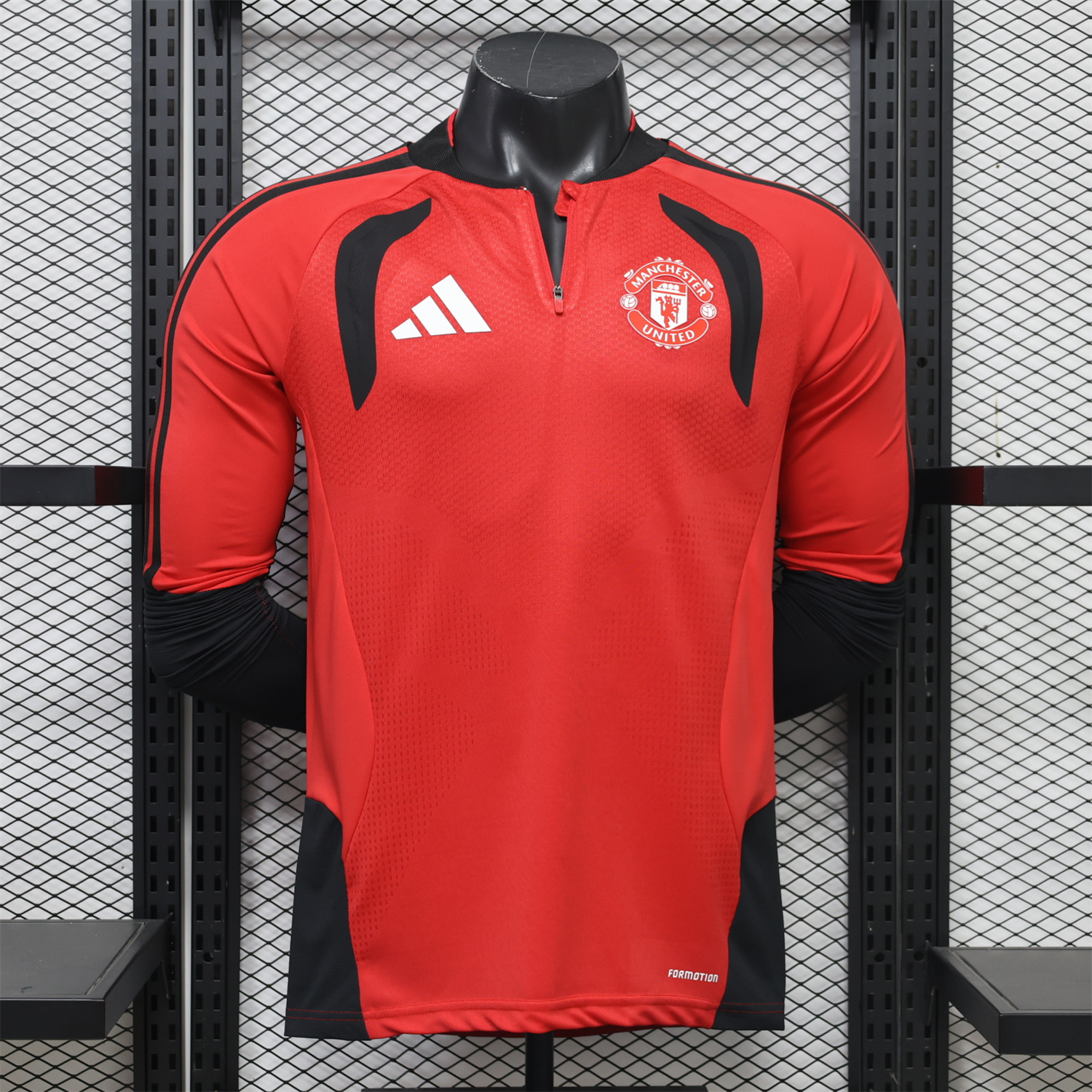 Manchester United 26-27 Red Long Sleeves Training Jersey - Player Version - UnitedFutballJersey